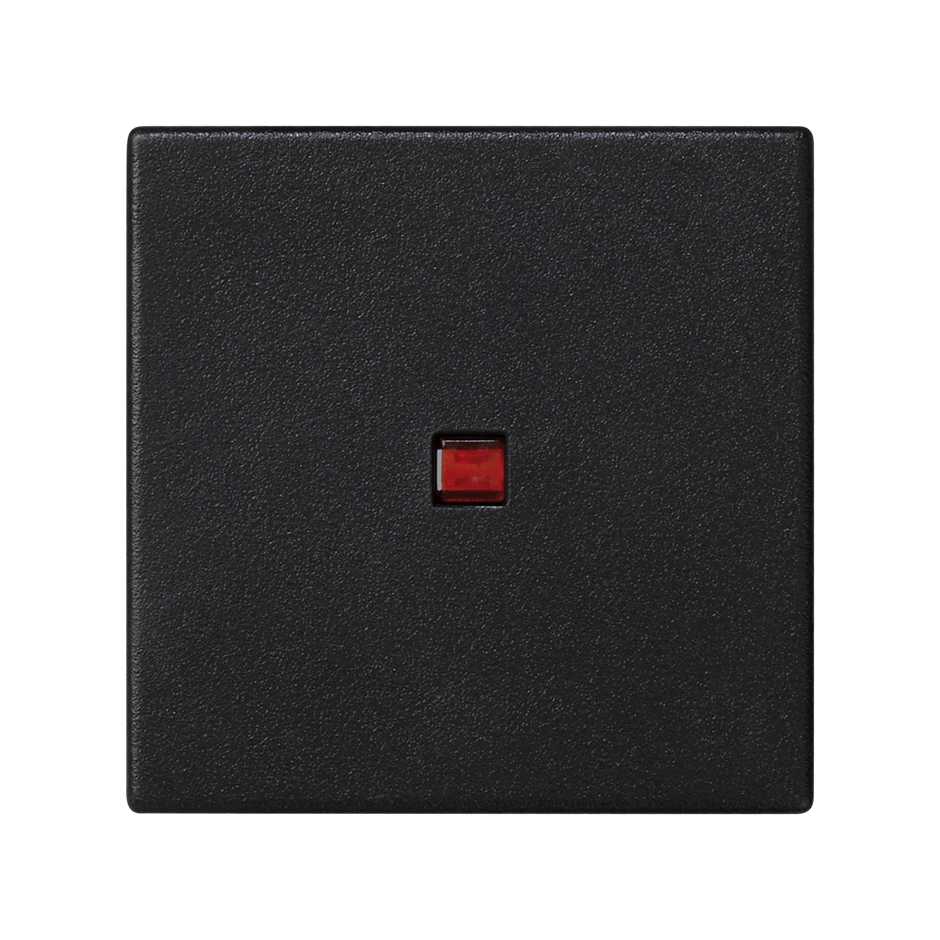 Touche rectangulaire 1 élément avec voyant témoin pour va et vient noir Simon K45