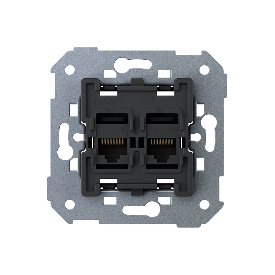 RJ45 doble sin conector Simon 75