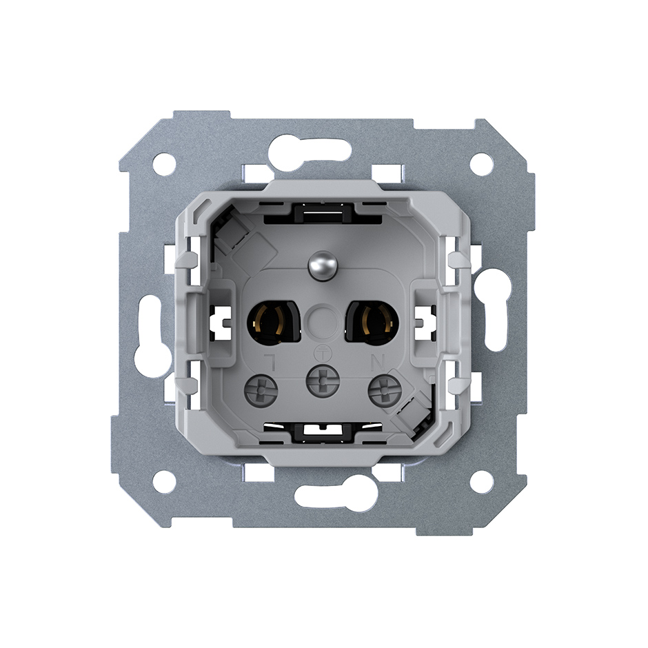 French socket base CLEAN modular 16A 250 V~ with screw terminal connection system Simon 75