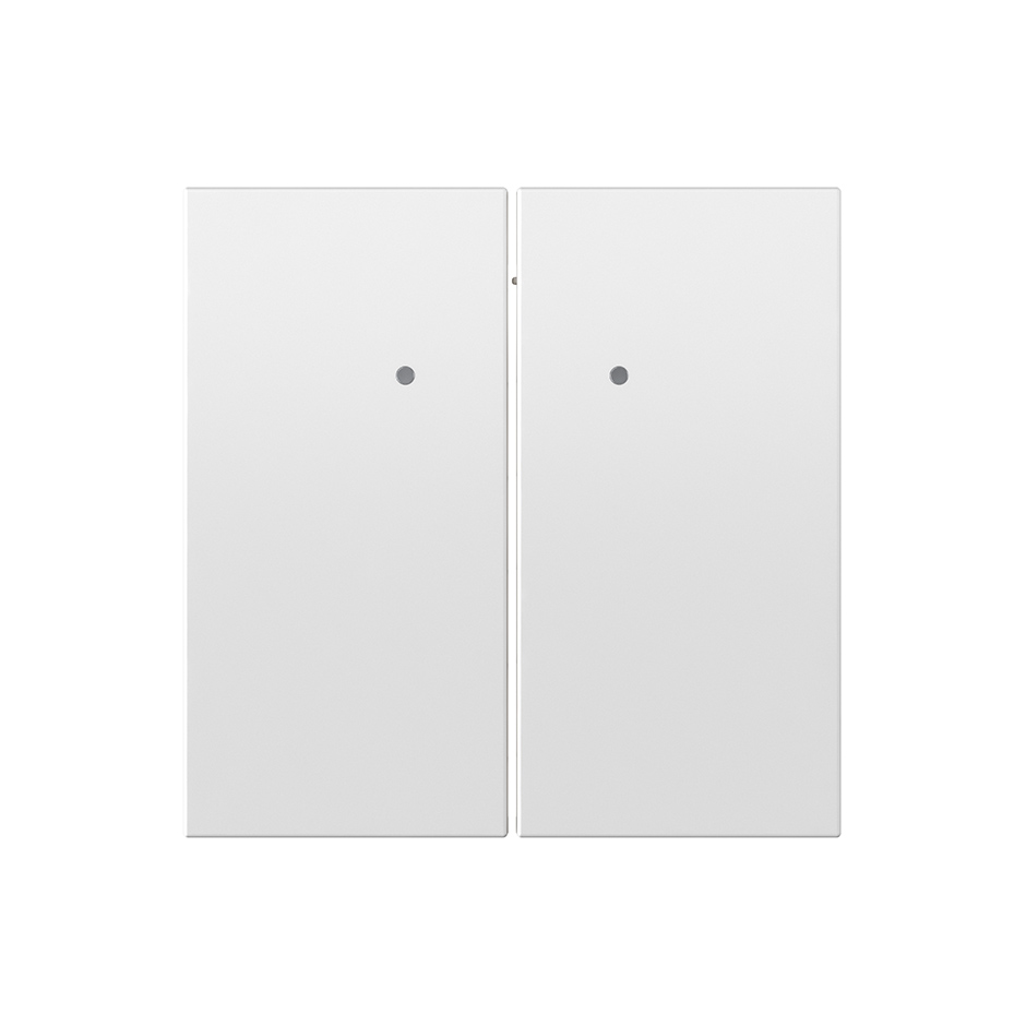 Touche double avec hublot pour mécanisme poussoir blanc mat Simon 360