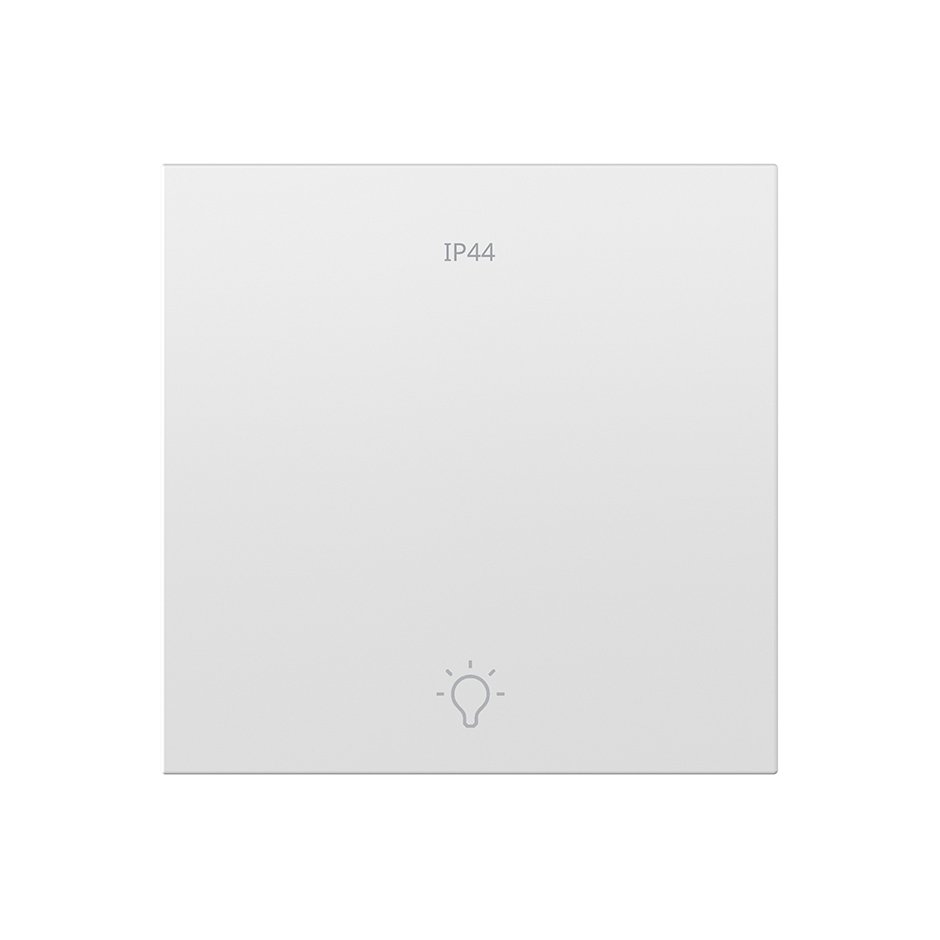 Tecla individual para pulsador con grabado luz IP44 pulsante blanco mate Simon 360