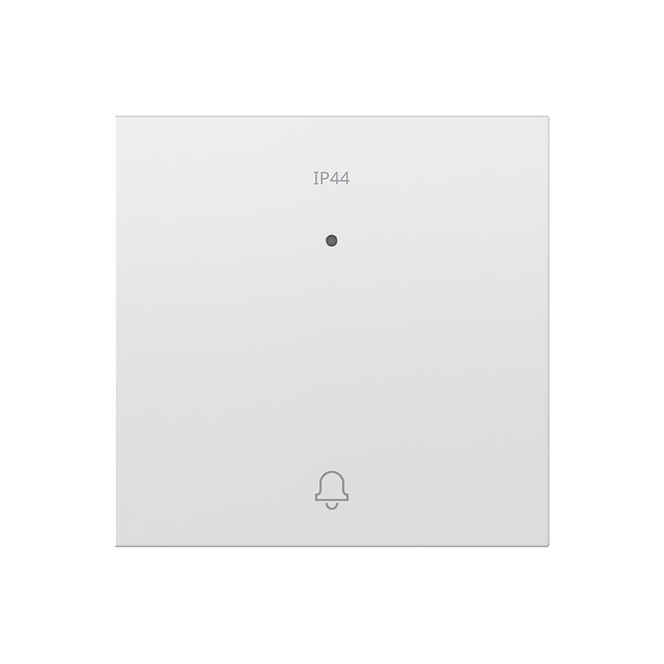 Individual rocker for push button with bell engraving IP44 momentary white matte Simon 360