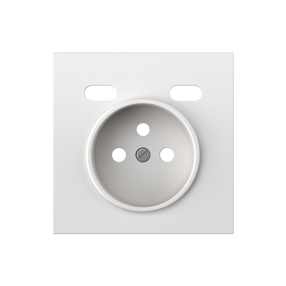 Tapa para toma francesa + 2USB C+C blanco mate Simon 360
