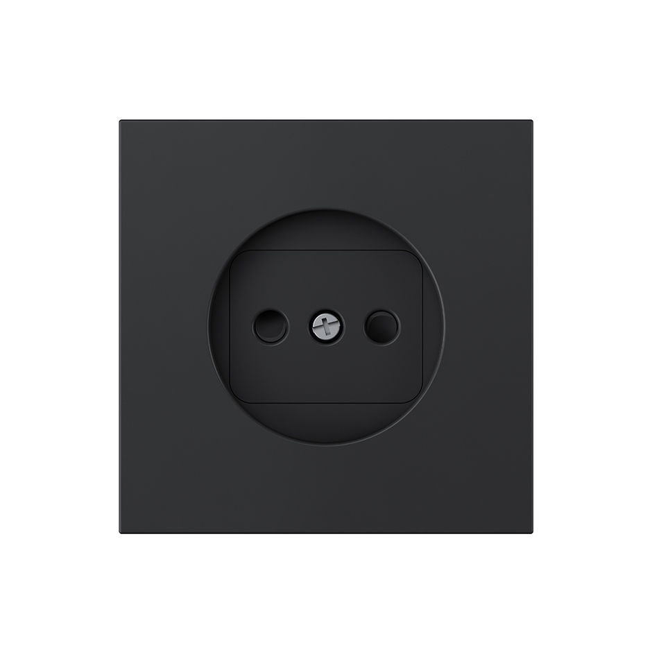 Cover for bipolar socket base matte black Simon 360