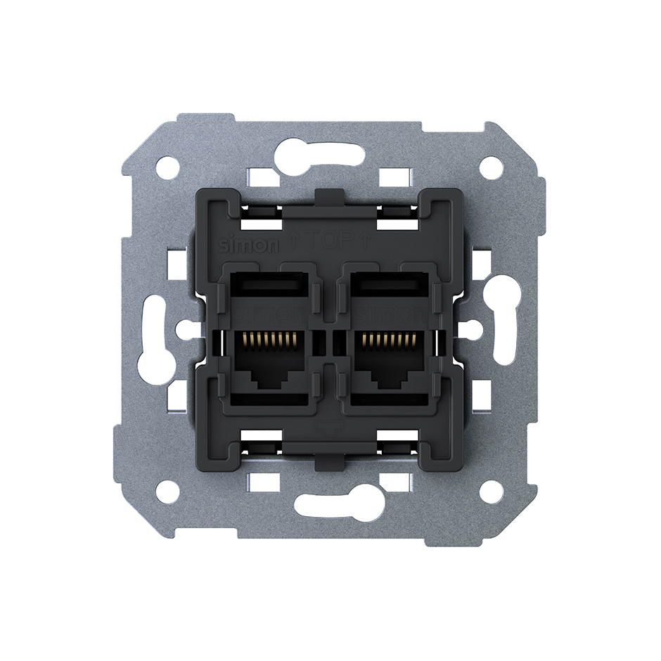 RJ45 doble con conector Simon 75