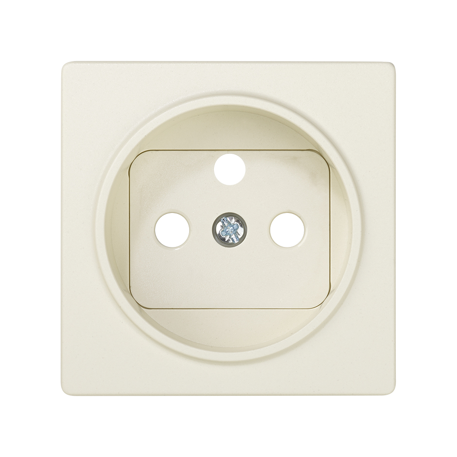 Cover with safety device for French socket outlet ivory Simon 82