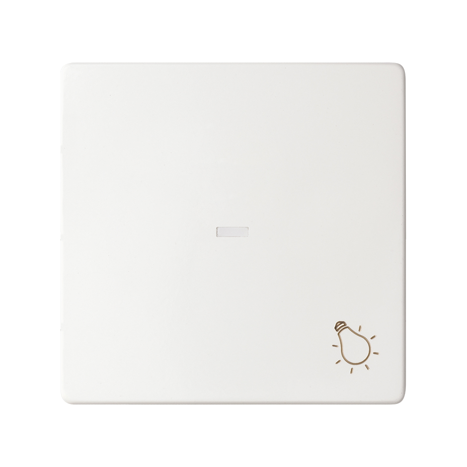 Tecla individual com gravação luz para botão de pressão branco mate Simon 82 Concept