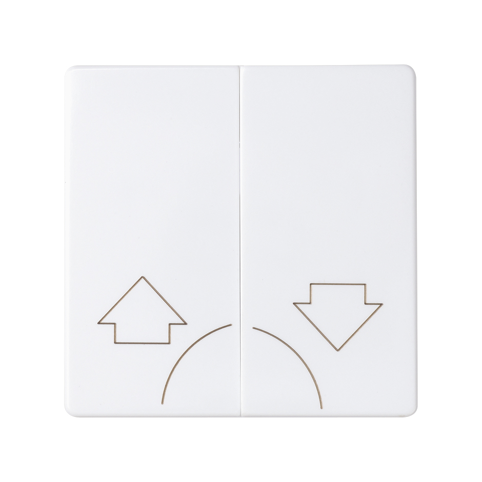 Tecla dupla para mecanismos de persianas sem encravamento de segurança branco mate Simon 82 Concept