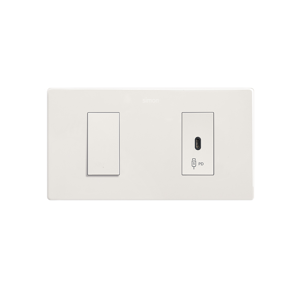 USB C charger 20W Power Delivery matt white Simon 270 | SIMON