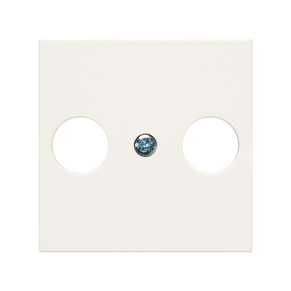 Cover for R-TV+SAT signal socket outlet white matte Simon 270