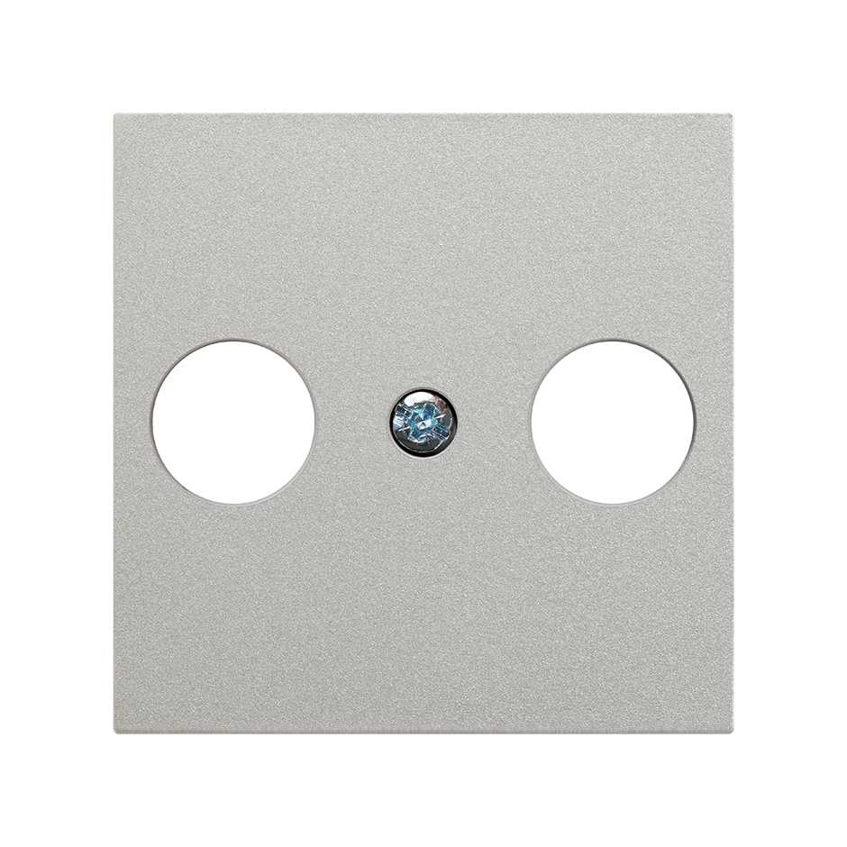 Cover for R-TV+SAT signal socket outlet aluminium Simon 270