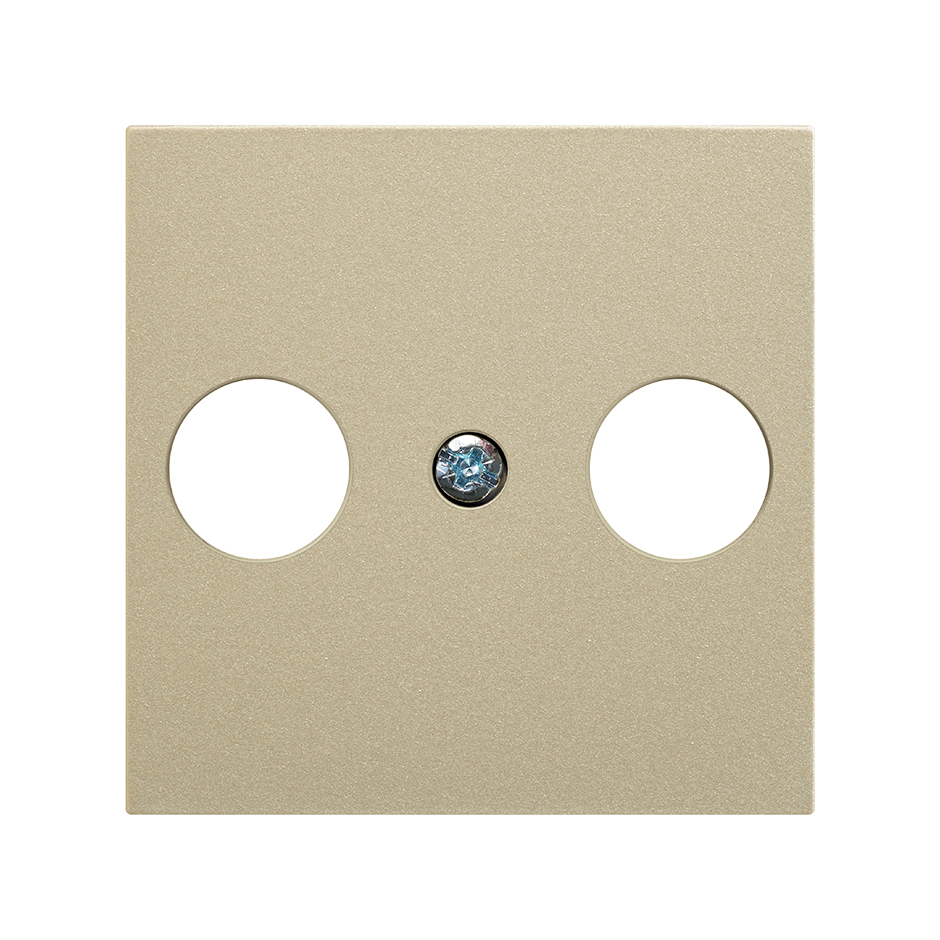 Cover for R-TV+SAT signal socket outlet champagne Simon 270