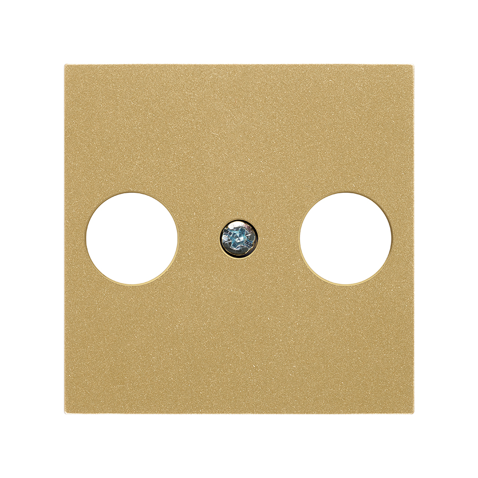 Cover for R-TV+SAT signal socket outlet gold Simon 270