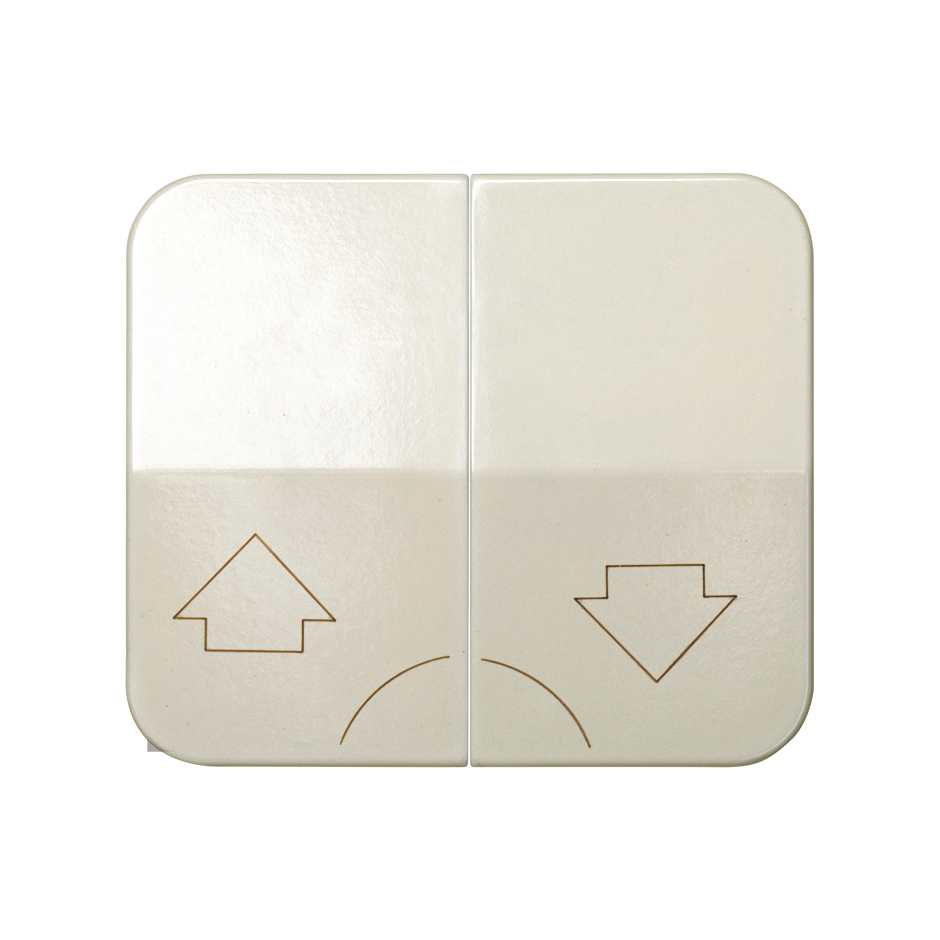 Double rocker for blinds mechanism with security latching ivory Simon 75