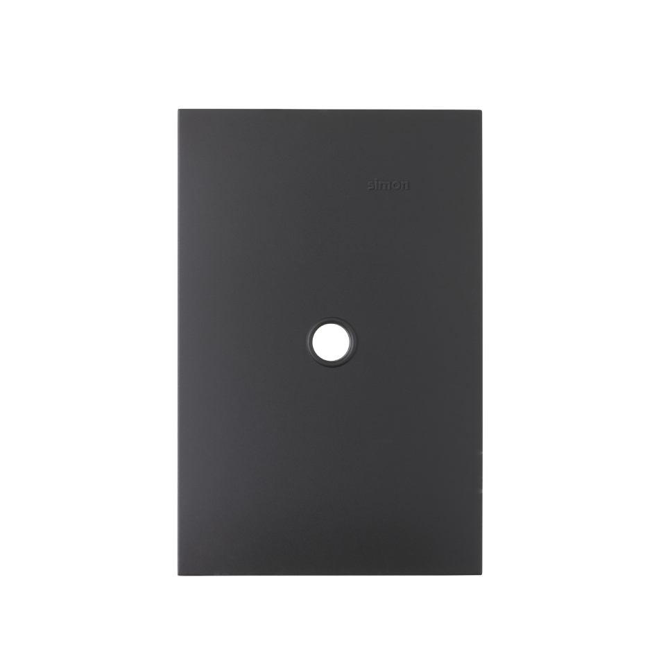 Placa salida de cable sin chasis grafito mate Simon 25 Plus