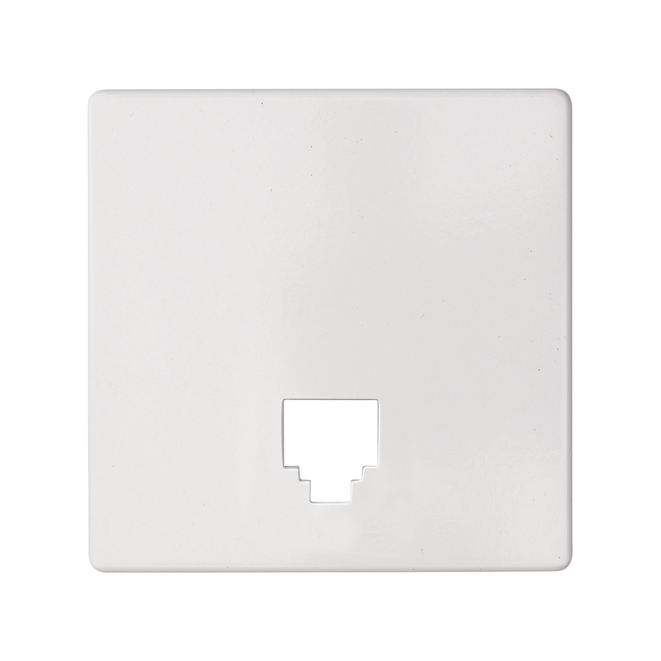 Placa para tomadas telefónicas com conetores RJ11 e RJ12 branco mate Simon 82 Concept