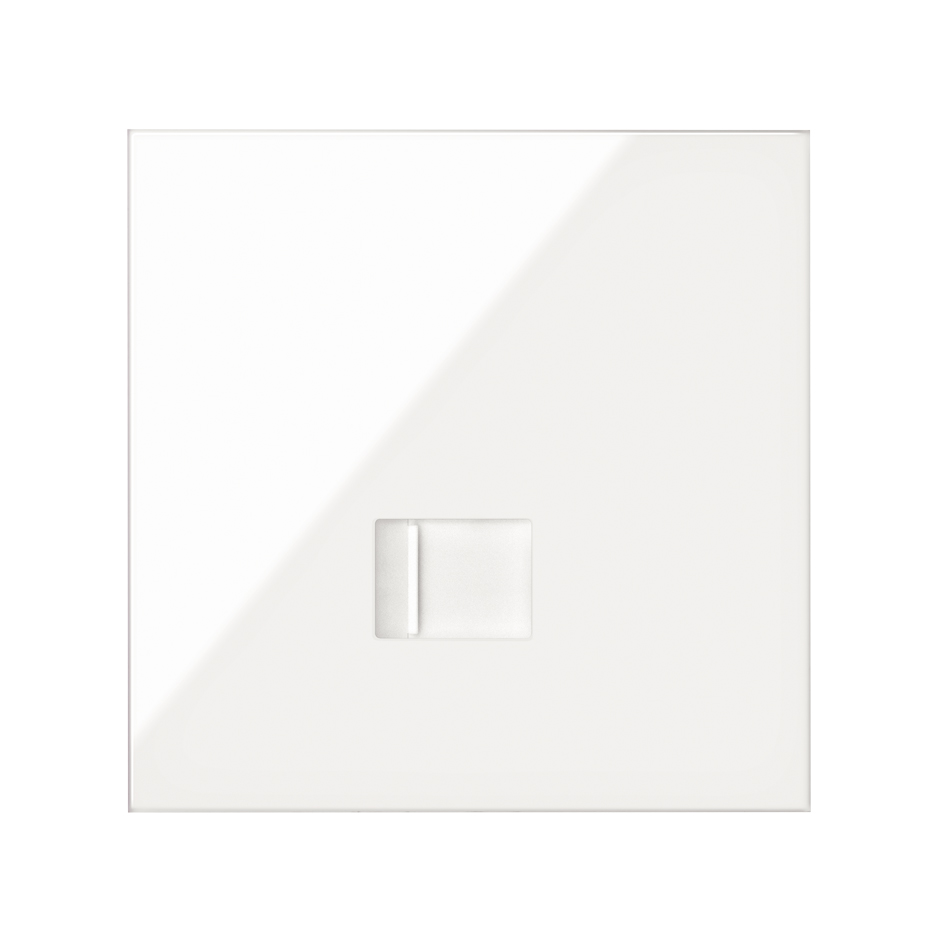 Kit front para 1 elemento con 1 conector informático RJ45 6 UTP con adaptador blanco brillante Simon 100