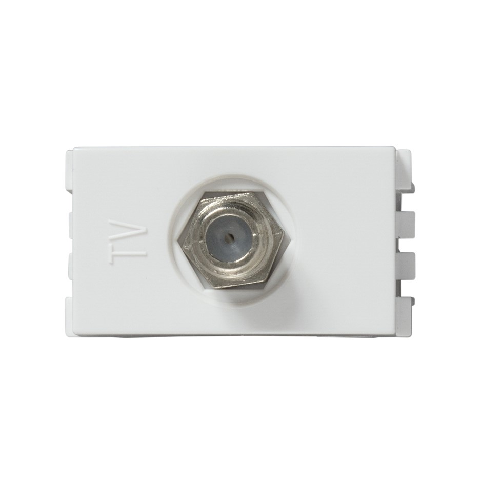 Coaxial TV socket white Simon 25 Plus
