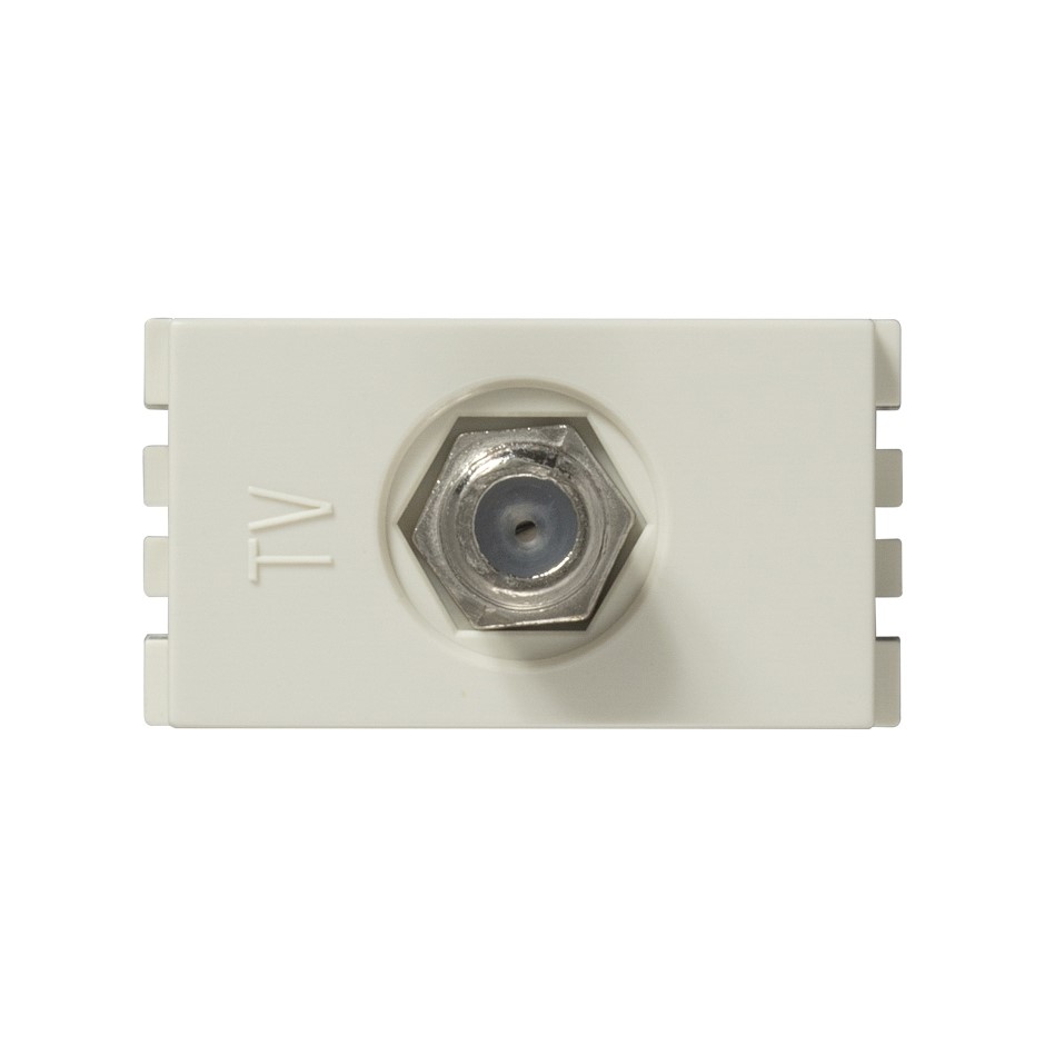 Toma TV coaxial marfil Simon 25 Plus
