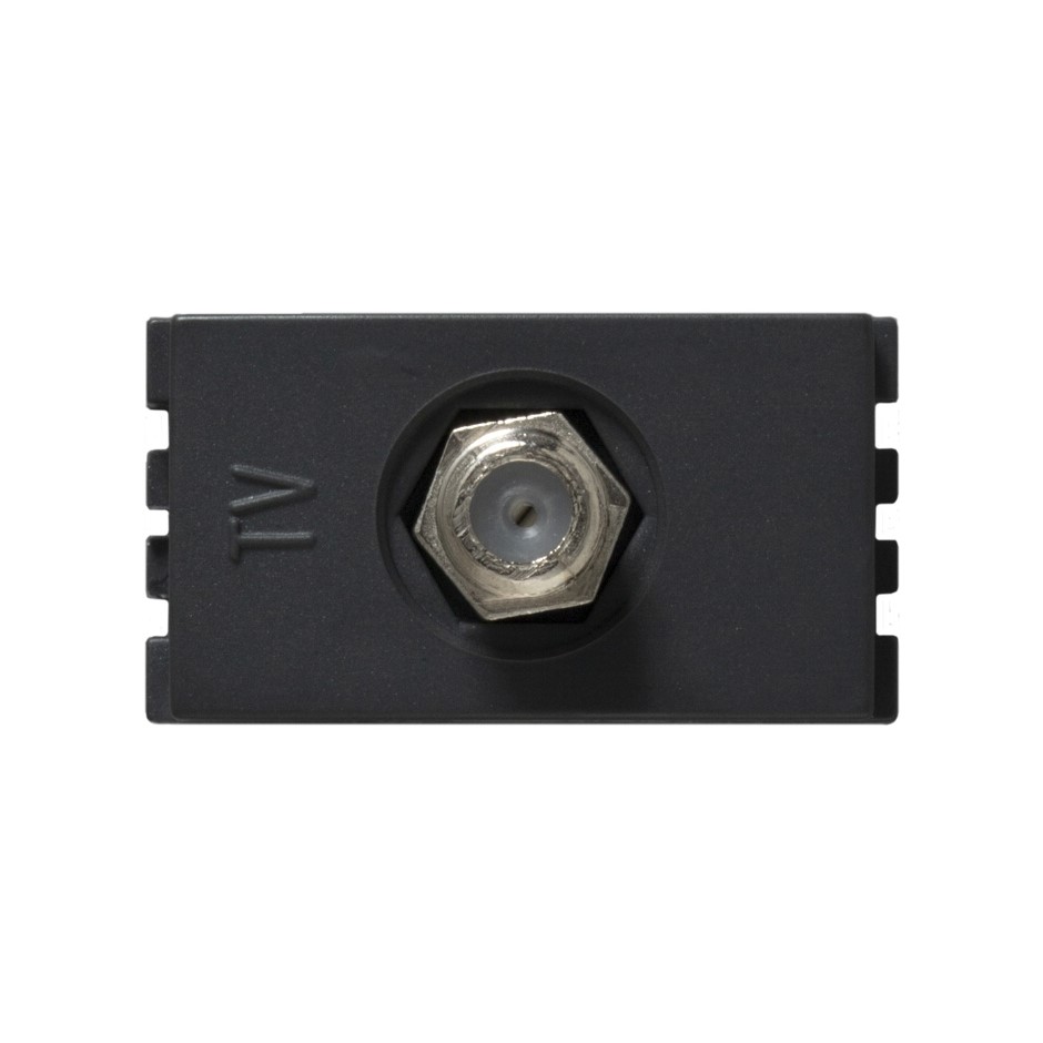 Toma TV coaxial grafito Simon 25 Plus