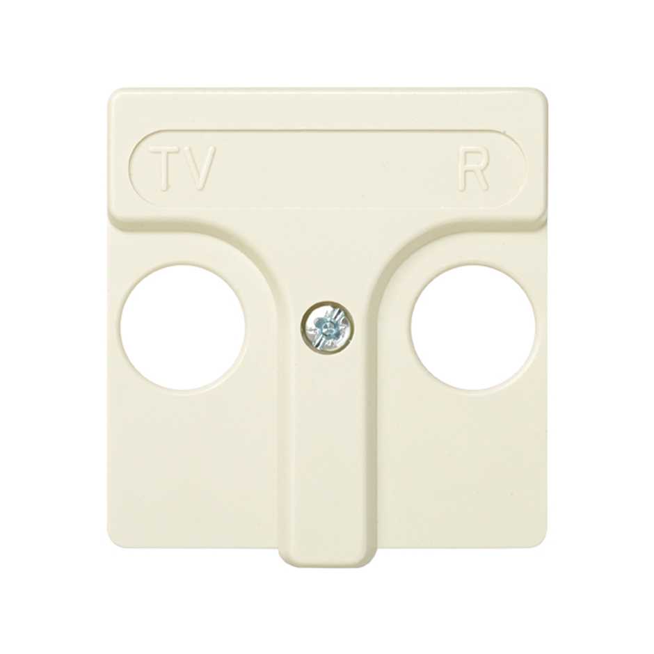 Plate for inductive R/TV sockets ivory Simon 27 Play