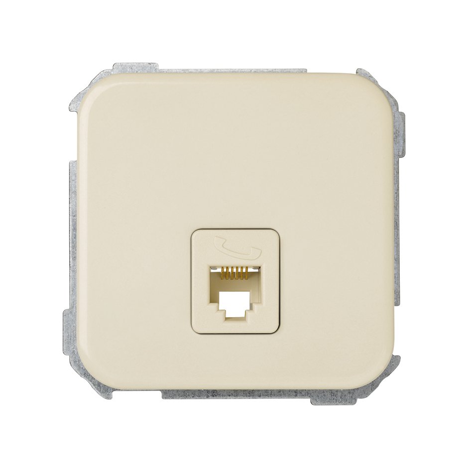 Telephone socket with 6 pins RJ12 ivory Simon 31