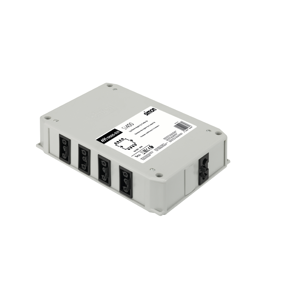 Caja distribuidora de 1 circuito estándar de 1 entrada de 3 polos con figura Wieland GST18i y 9 salidas de 3 polos