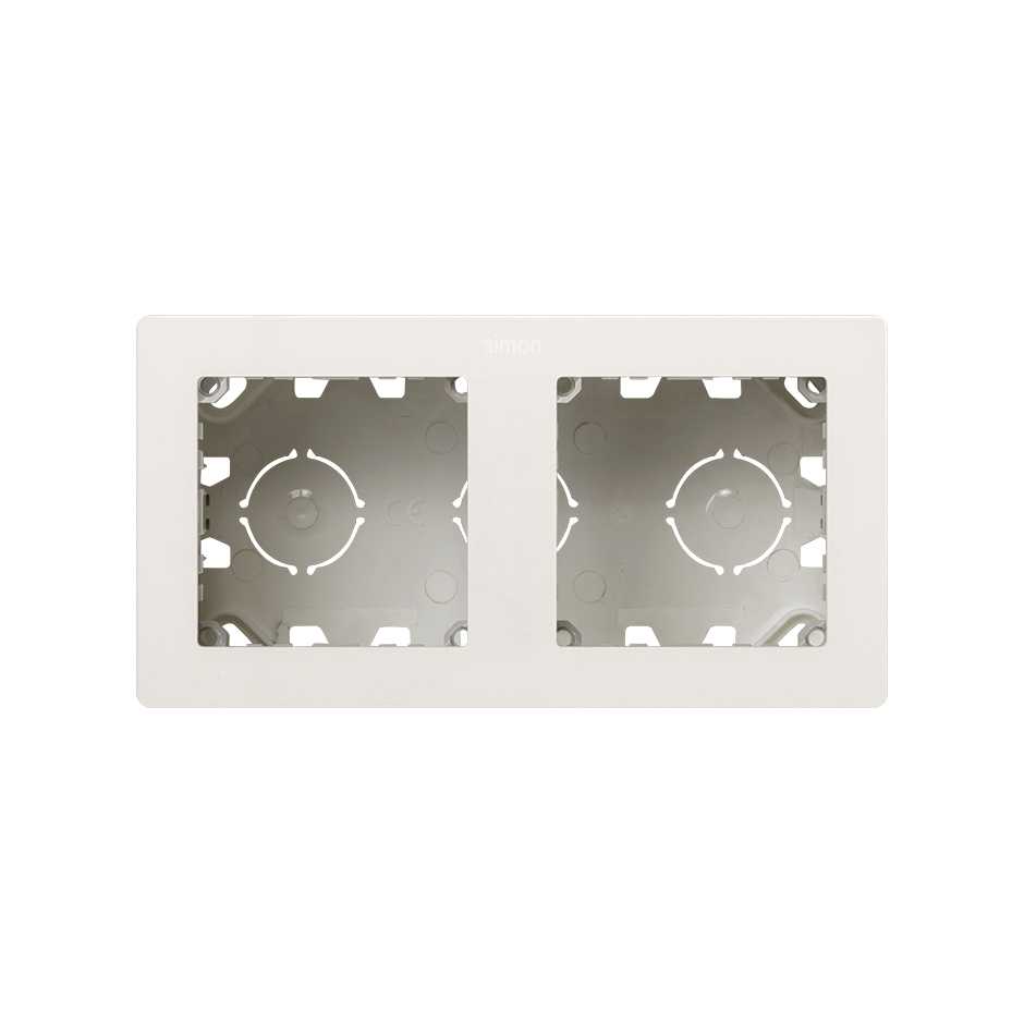 Compact Surface-mount Box 2 elements matt white Simon 270