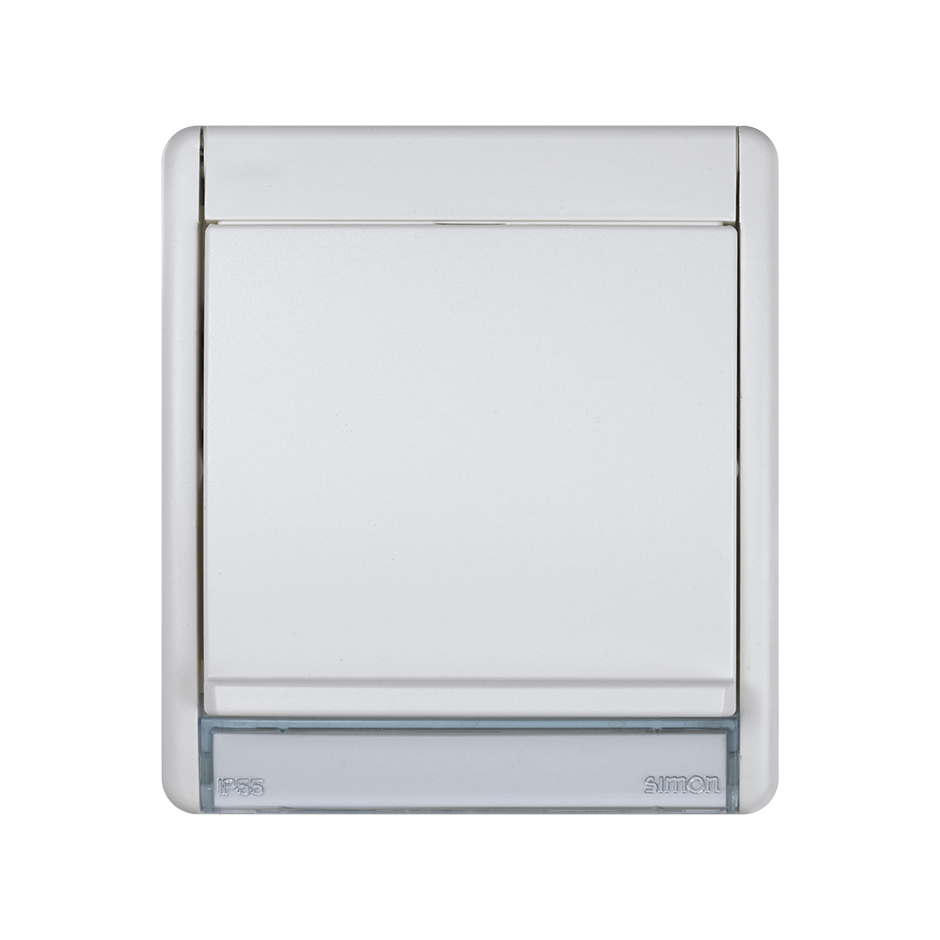 Schuko socket base composable IP55 16AX with quick terminal connection system white Simon