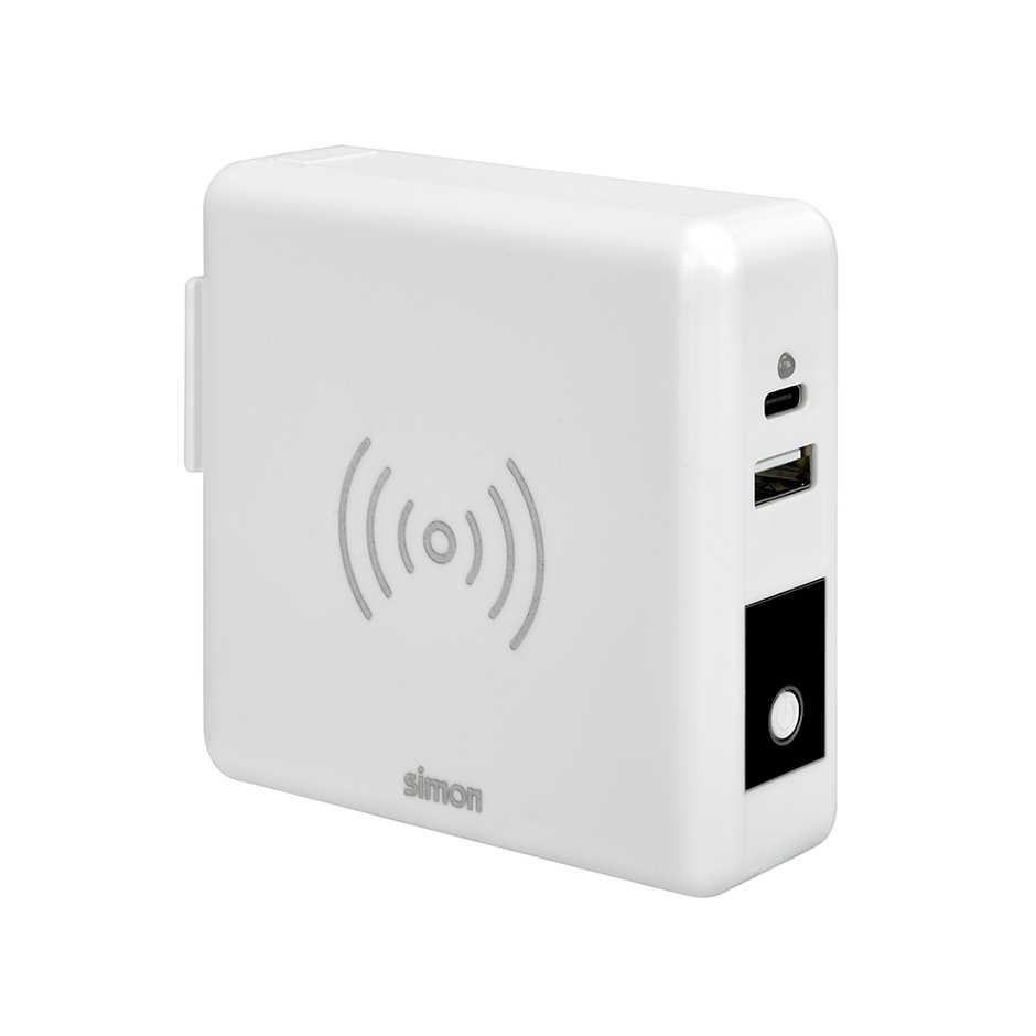 CARGADOR CON BATERÍA CON 1 USB A + 1 USB C + CARGA INALÁMBRICA SIMON