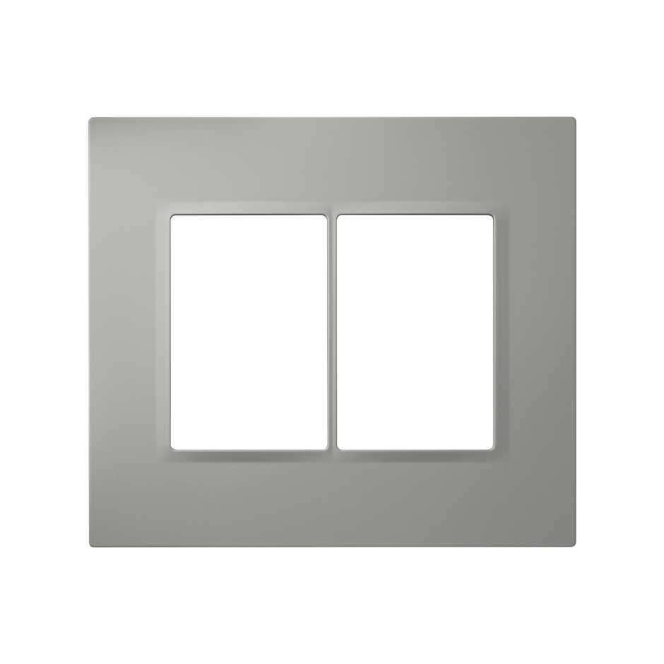 Placa 4x4 de 6 módulos chumbo Simon 82 Prisma