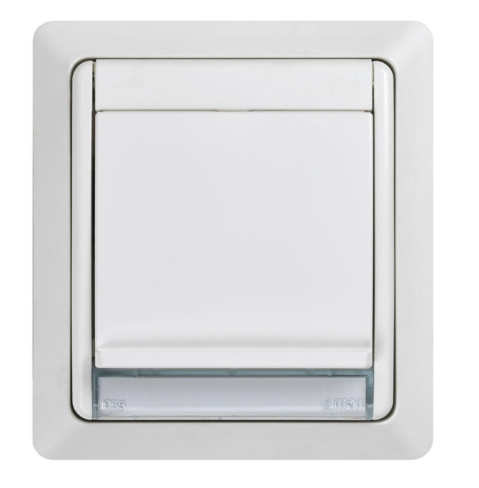Schuko socket base monobloc 10-16A 250V~ with lateral earthing with screw terminal connection white Simon Aqua