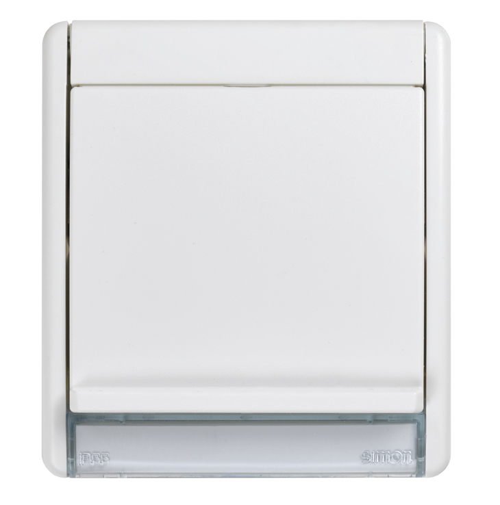 Toma de señal TV única componible IP55 blanca Simon Aqua