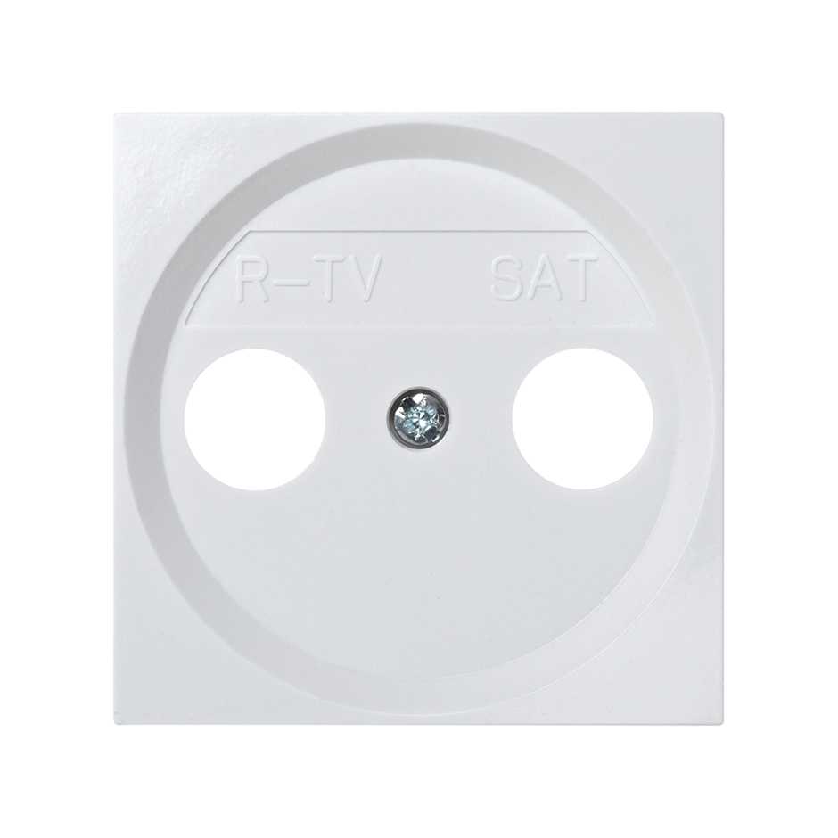 Placa para tomas inductivas de R-TV + SAT blanco Simon 28