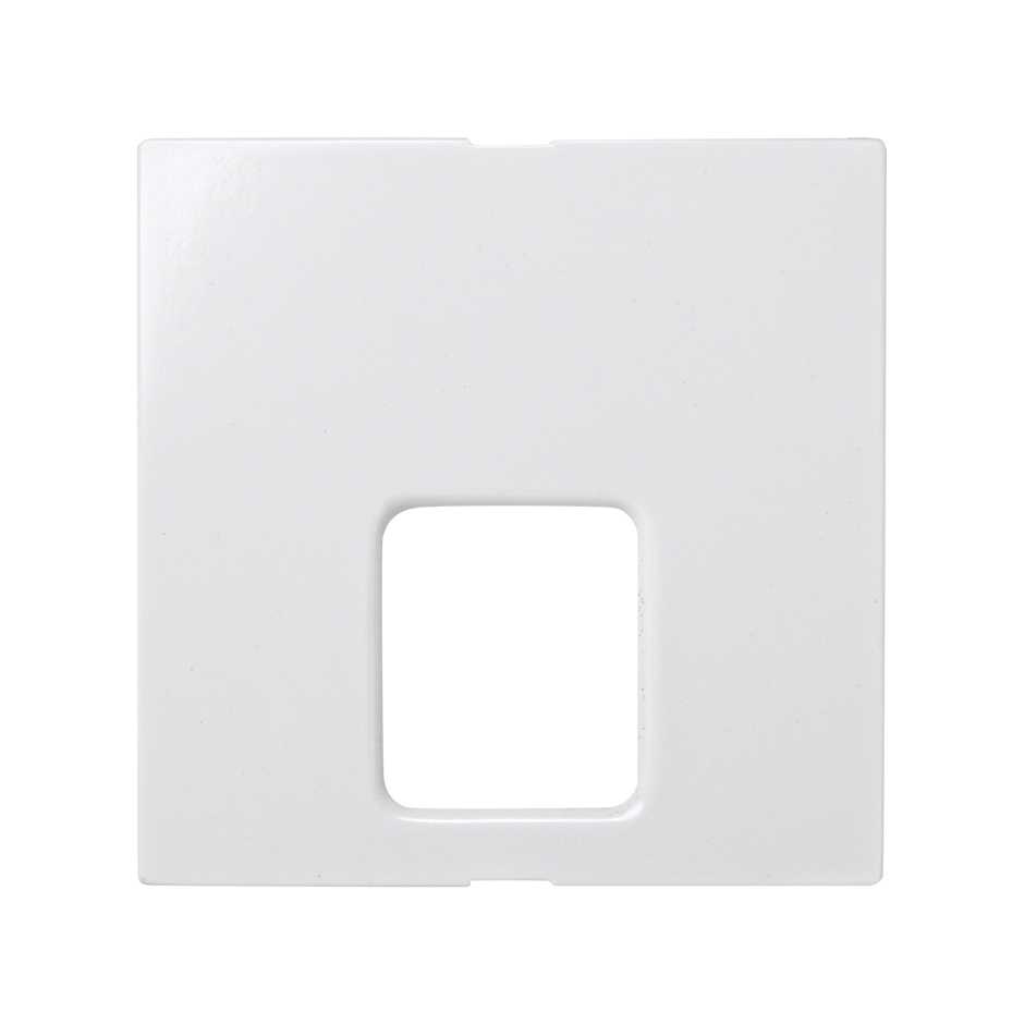 Placa para tomas telefónicas con conectores RJ11 y RJ12 blanco Simon 28