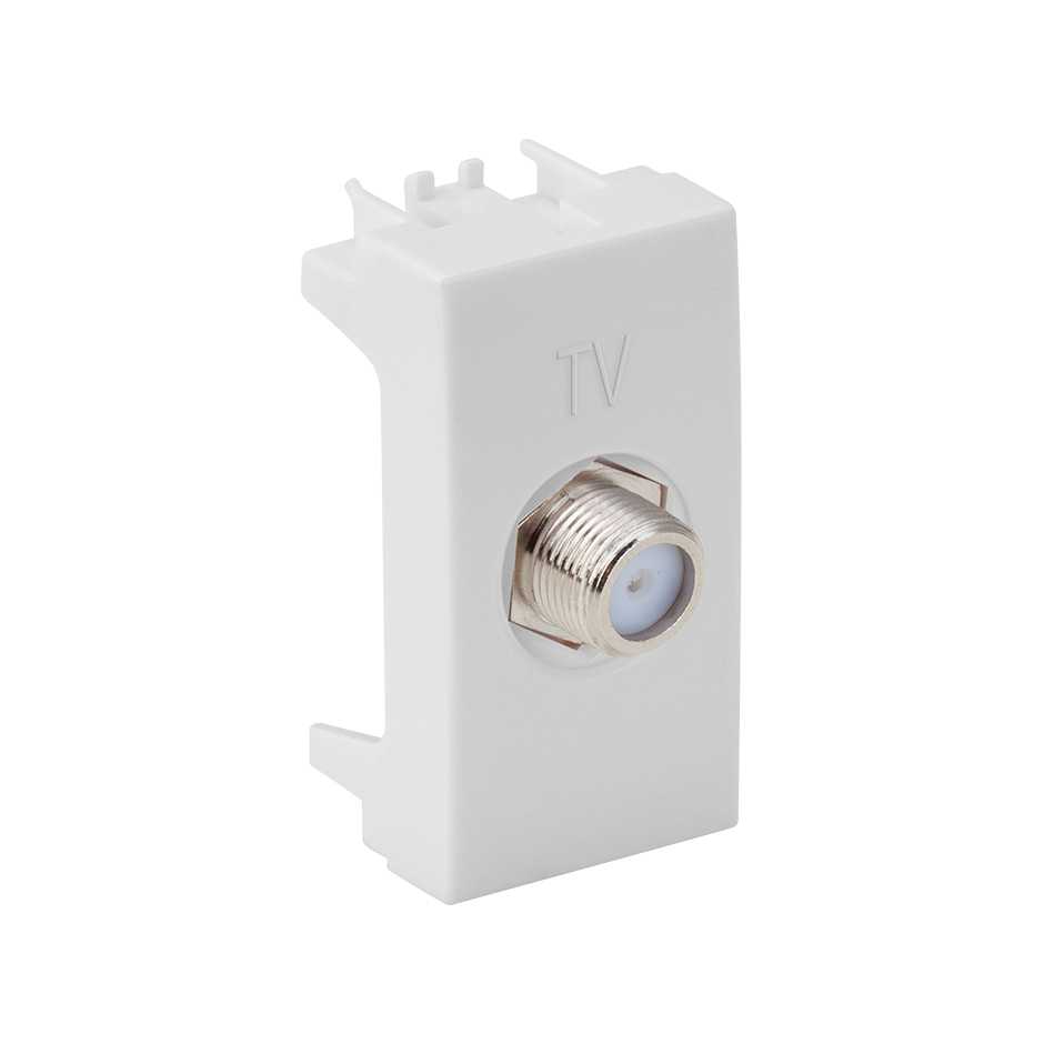 TV coaxial connector socket white Simon 35