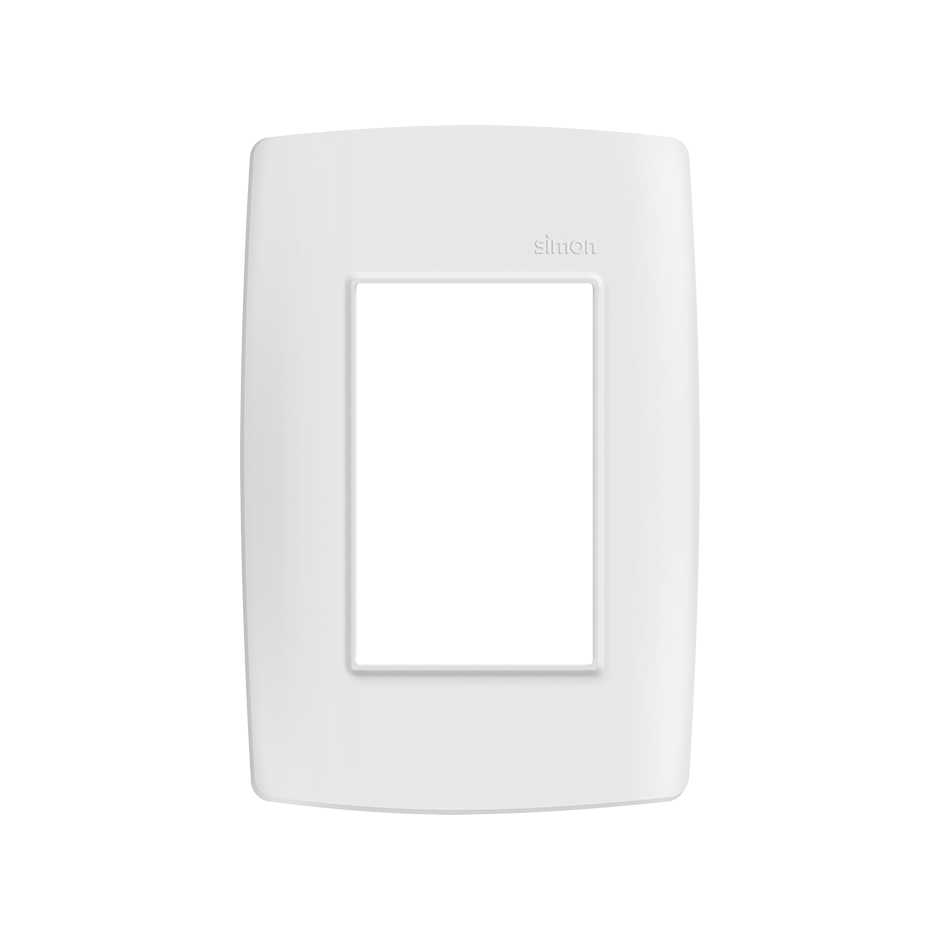 Placa de 3 postos com suporte 4x2 branco Simon 30