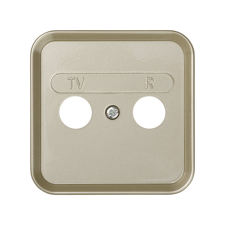 Plate for inductive R-TV sockets champagne Simon 31