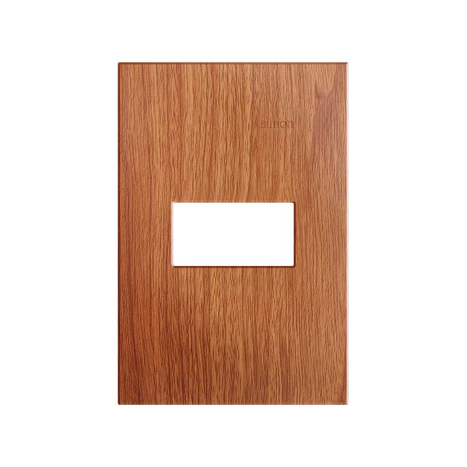 Placa de 1 posto 4x2 carvalho Simon 35