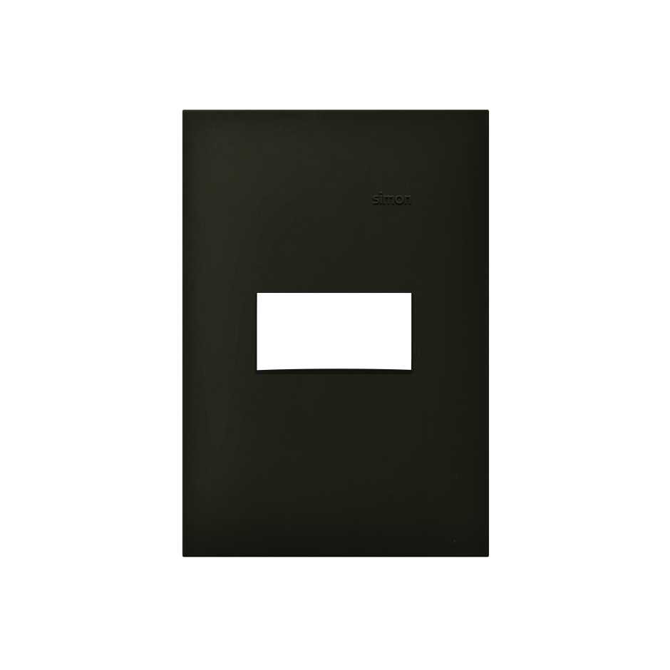 Placa de 1 posto 4x2 preto fosco Simon 35