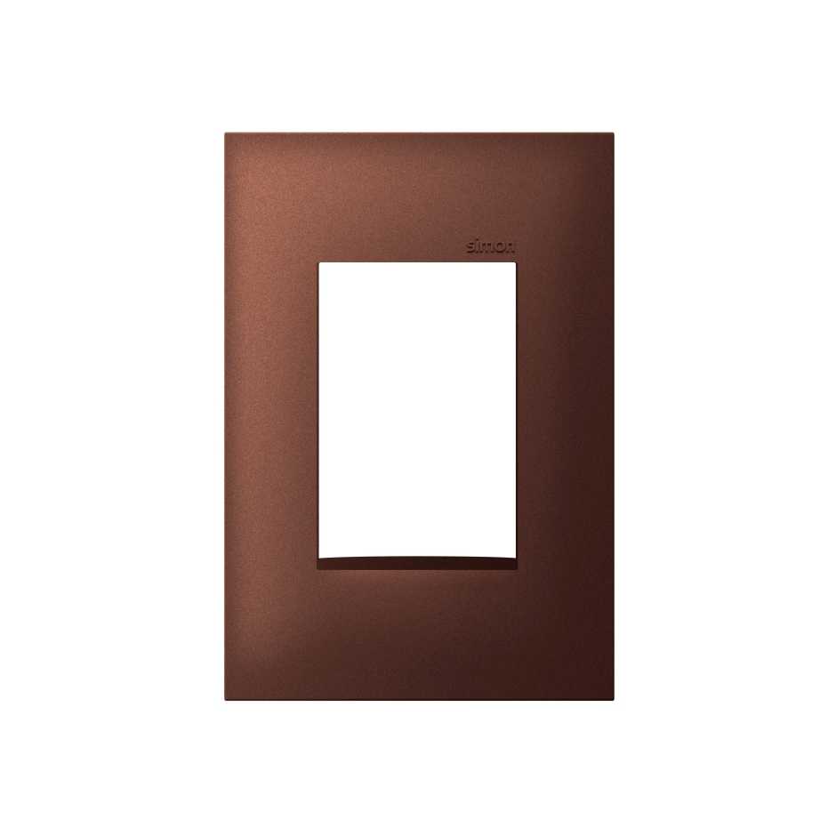 Placa de 3 posto 4x2 aço corten Simon 35