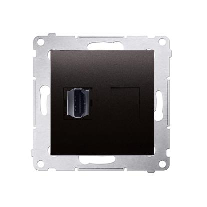Prise HDMI connexion à vis avec griffes graphite Simon 54