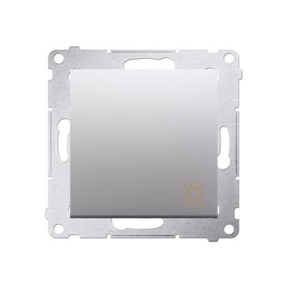 Poussoir lumière 16AX connexion à vis avec griffes aluminium Simon 54