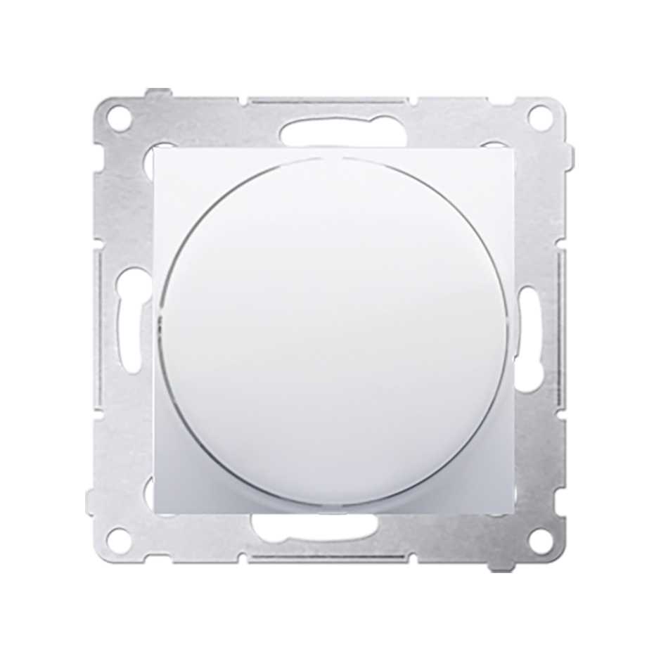 Variateur rotatif de 20-250 W (Adapté aux LEDs dimmables) connexion à vis avec griffes Blanc Simon 54