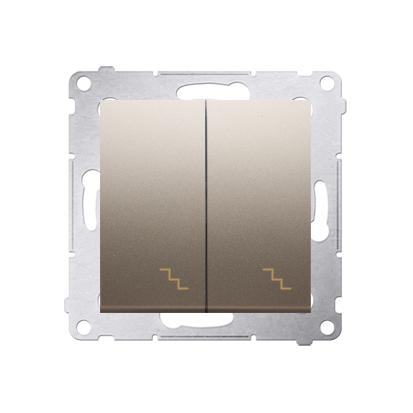 Double va et vient 10AX connexion à vis avec griffes cava Simon 54