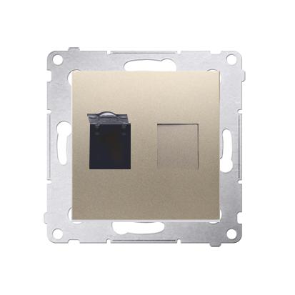 Prise RJ45 cat.6 -couvercle anti-poussière connexion à vis avec griffes cava Simon 54