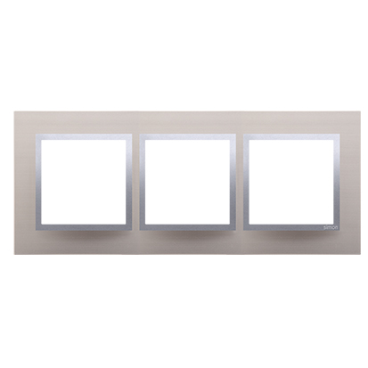 Cadre 3 éléments métal satin glare  Simon 54 Nature