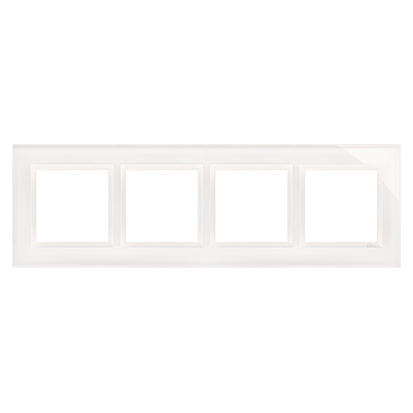 Cadre 4 éléments verre blanc perle  Simon 54 Nature