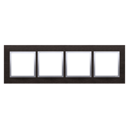 Cadre 4 éléments métal yin inox  Simon 54 Nature