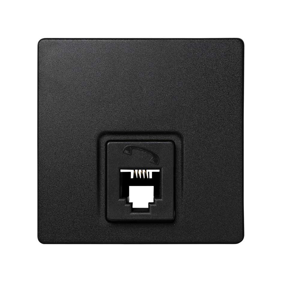 Telephone socket with 4 pins RJ11 graphite Simon 73 Loft